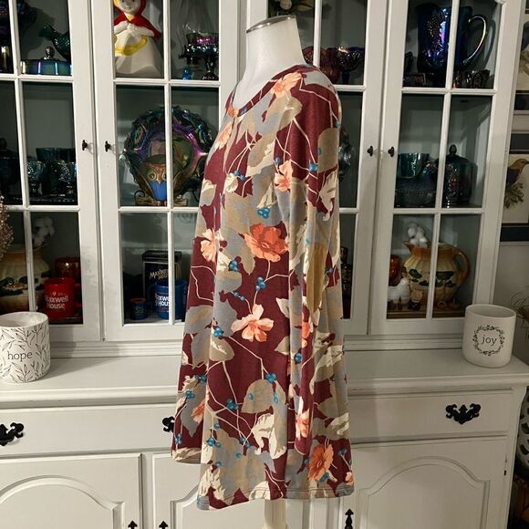 Floral Tunic Dress Long Sleeve Sz Small Viamor - Picture 4 of 9